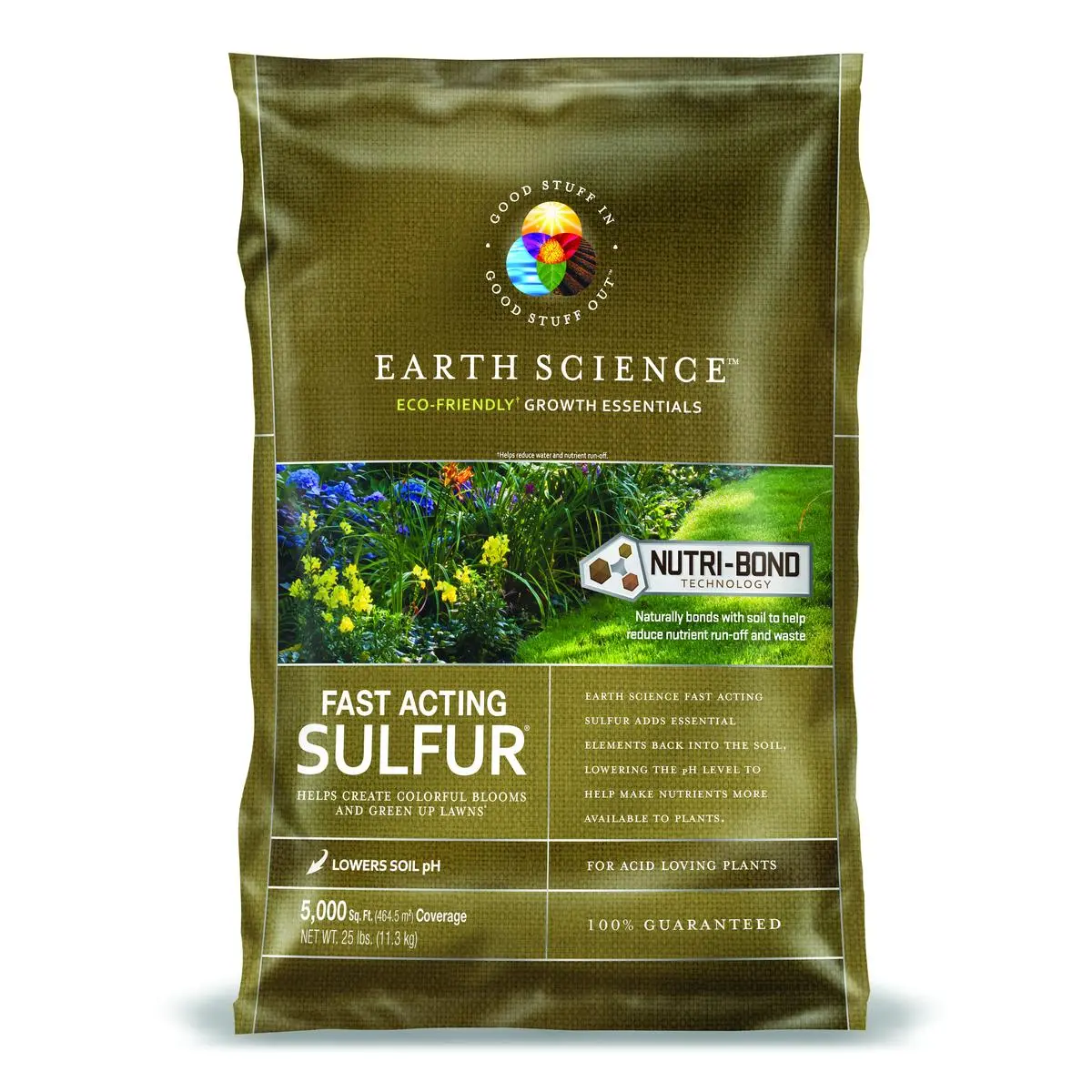 212 MAIN Fast-Acting Sulfur Garden Fertilizer - 5000 sq ft Coverage, Exclusive Formulas, Lowers Soil pH, Patented Nutri-Bond Soil Bonded Tech, Reduces Nutrient Run-Off
