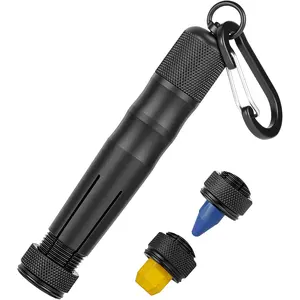 Metal Ambidextrous Lumber Keel Crayon Holder |   Contoured Grip Handle |   Fits 1/2" Round or Hexagonal Crayons & Ferro Rods |   Kio |   Construction Carpenter |   Black 1 Pack