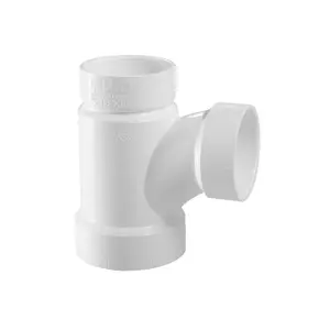6 x 6 x 3" PVC DWV Reducing Sanitary Tees (H x H x H)