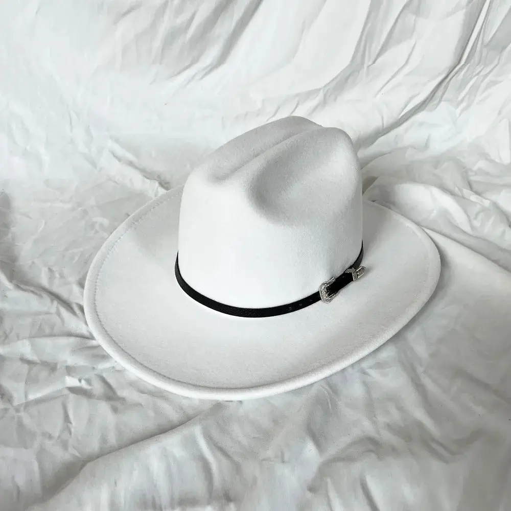 Essential White Cowboy Hat for DIY Painting & Custom Art | Geode Soul