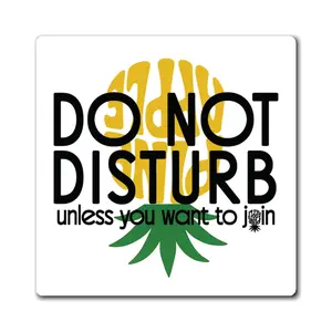 Upside Down Pineapple Cruise Door Magnet Do Not Disturb