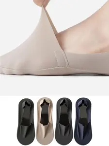 Summer 2024, Men's 4 Pairs Casual Invisible Socks, Plain Breathable Boat Socks, Casual Stylish Socks, Comfy Men's Socks & Hosiery for Summer Daily Wear