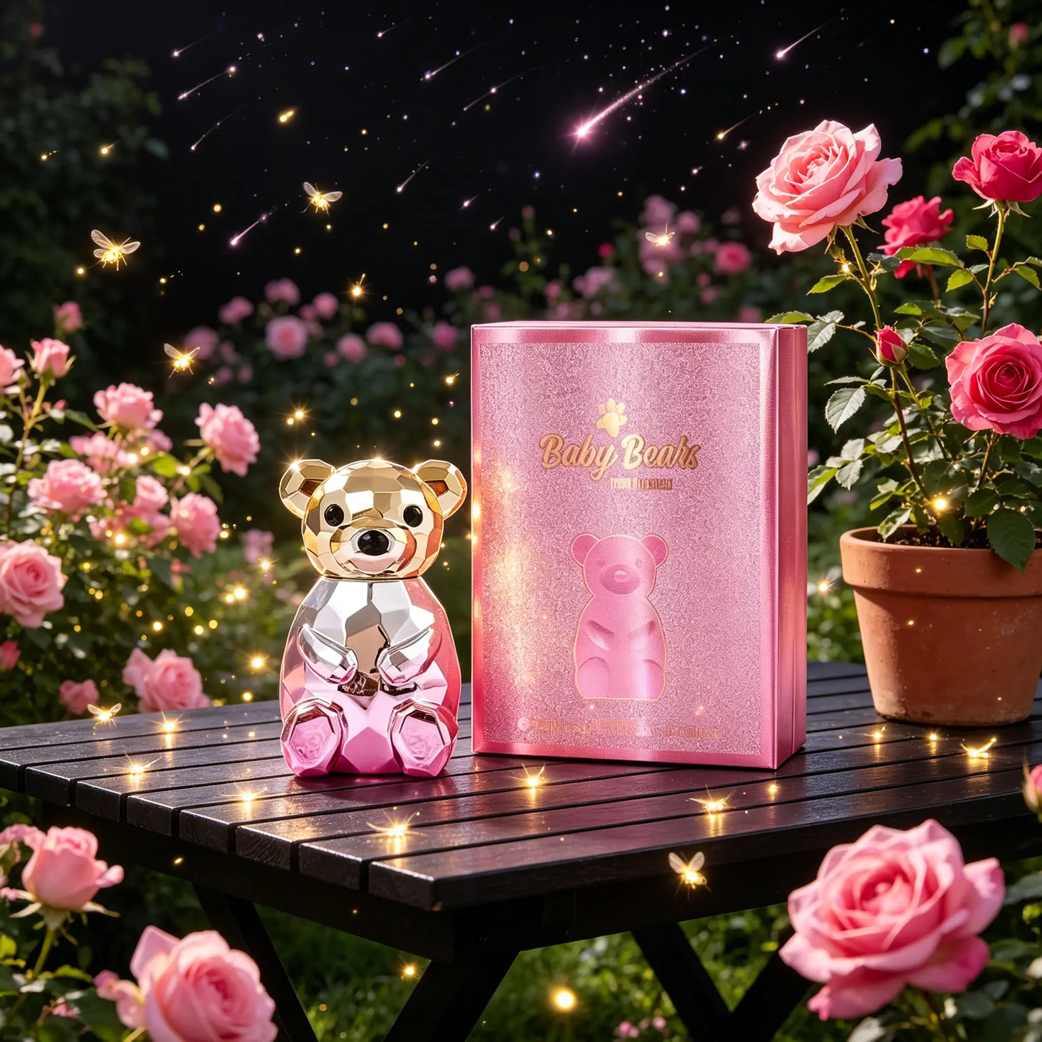 Women's Luxurious Little Bear Alcohol-Containing Perfume, Single Item Dual-Purpose Pink Liquid with Fresh Floral & Citrus Scent