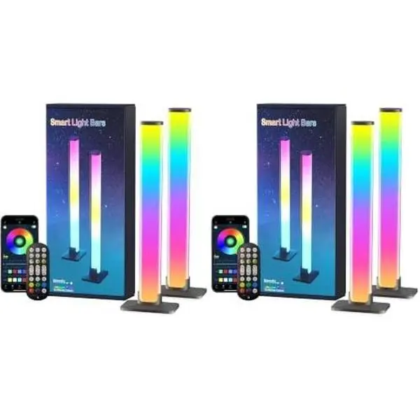 RGB Light Bar,Smart LED Light Bar for Room,16 Million Colors,Three Control Modes,Dynamic Music Sync Mode,213 Preset Modes,USB Interface(Without Adapter) (Pack of 2)