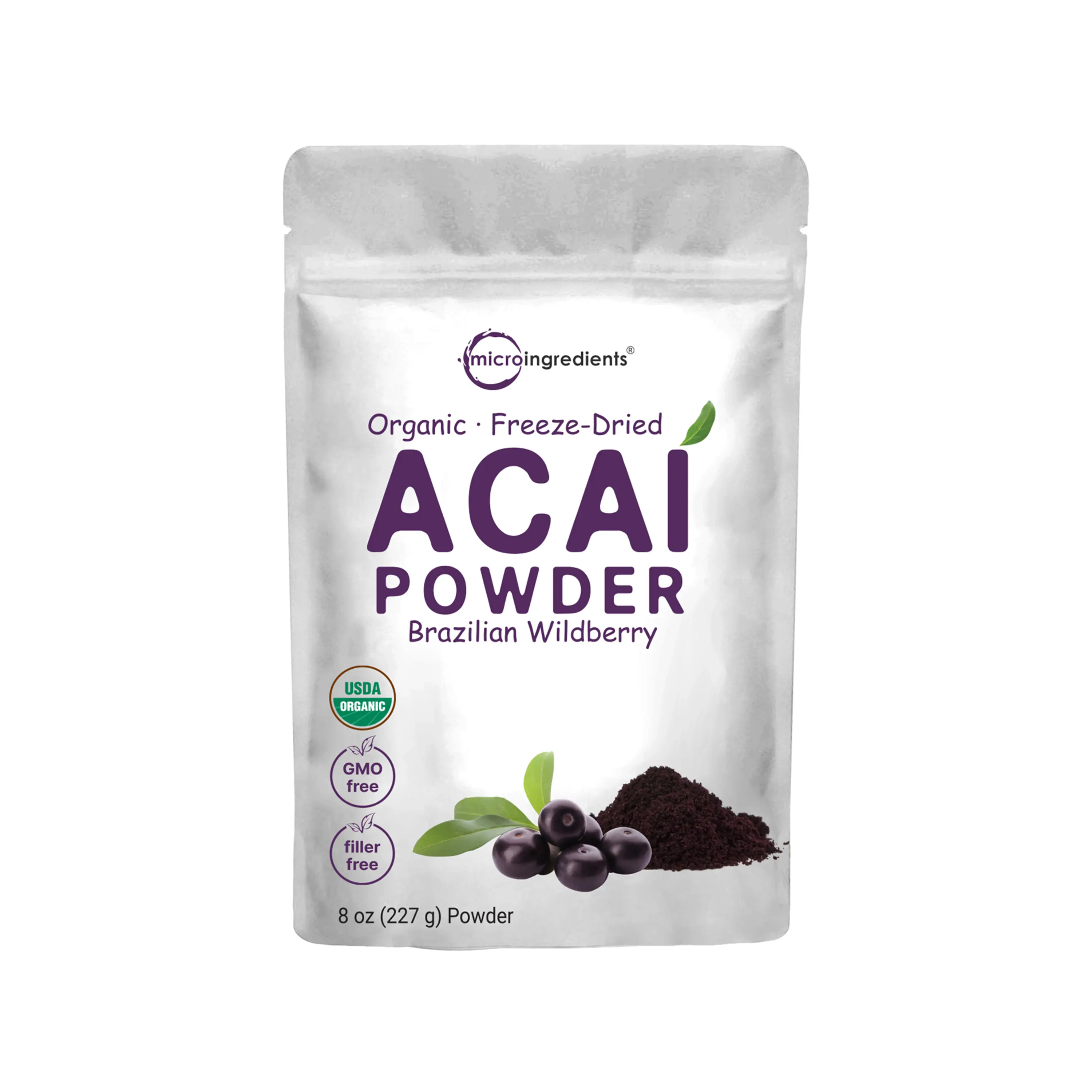 Micro Ingredients Organic Acai Berry Powder, 8oz