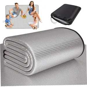 Camping Mat 59x78" Sleep Insulated Aluminum Foil Tent Picnic 0.16" Thick Foam Blanket Reflective Heat Sleeping