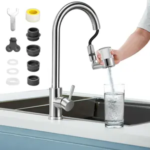 Faucet Mount Water Filter, Tap Water Purifier Reduces Lead Chlorine Heavy Metals, Water Filter for Sink Faucet Fits Standard Faucets (Includes 3 Filter)