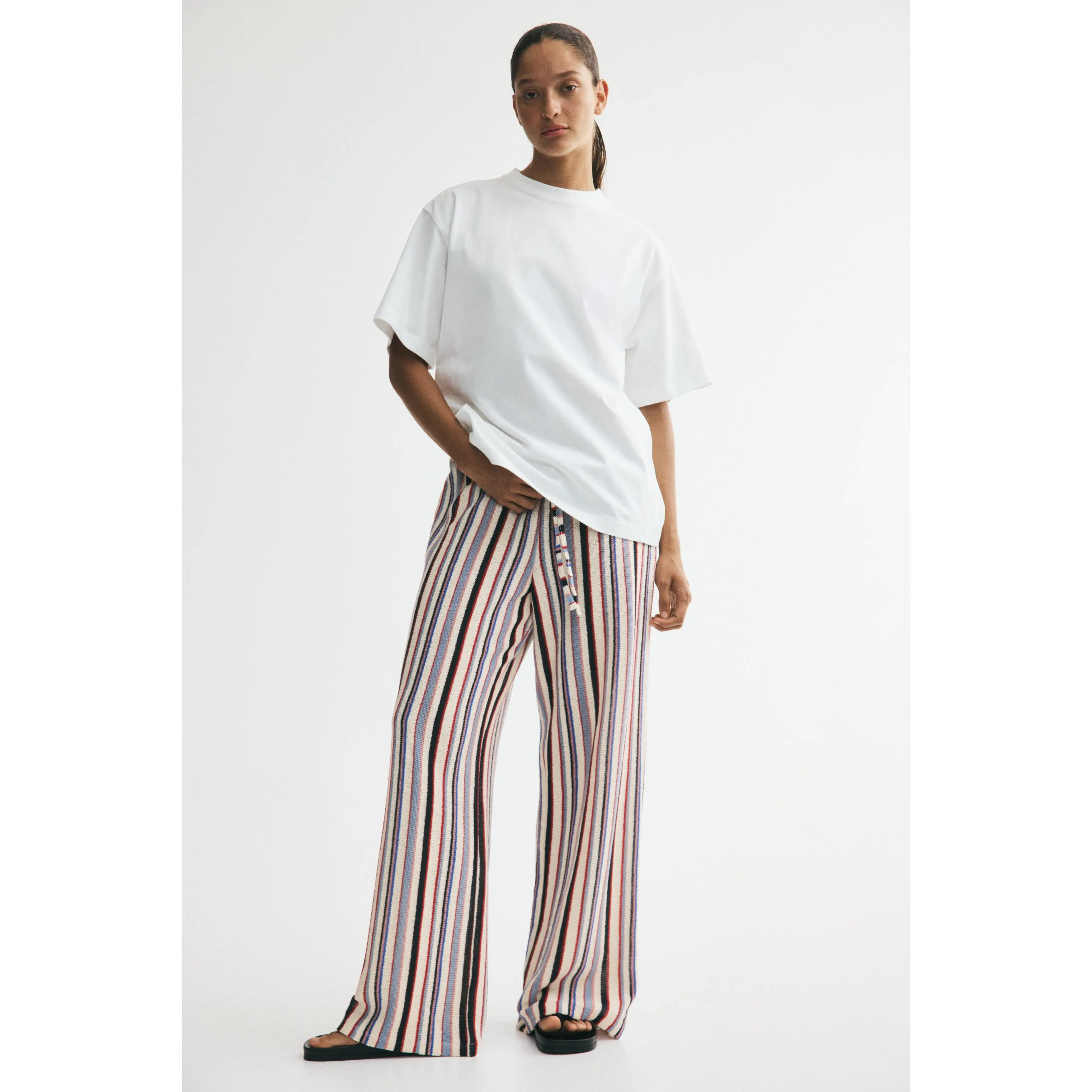H&M Knitted drawstring trousers