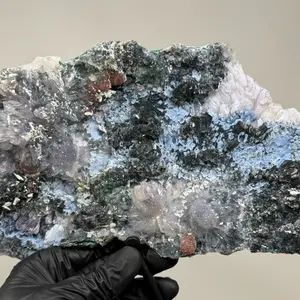 Superb Polished Amethyst Sculpture in Custom Metal Stand Unique Design Elegant Decor 9 inch wide Natural Crystal Art
