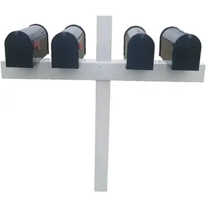 Heavy Duty 54-in x 54-in White Vinyl Sleeve for 4 Mailboxes, Mailboxes Not Included