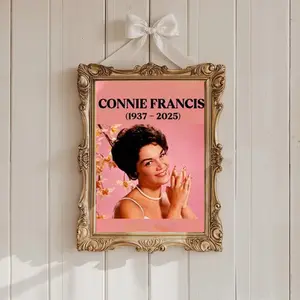 Pretty Little Baby Poster, Connie Francis Memorial 2025 Wall Art, Gift for Music Fans, Singer Prints