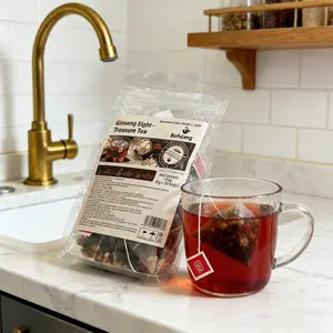 Kidney tea formula, ginseng ten-treasure tea, organic kidney cleansing tea, traditional male and female kidney detox tea.