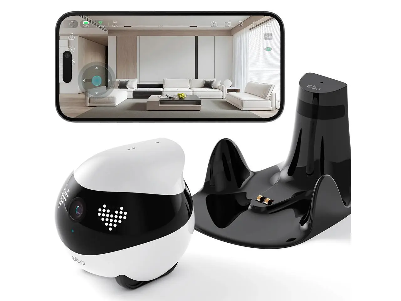 Enabot EBO Air 2 Family Bot, 2K resolution, Two-Way audio, Dove White Enabot EBO Air 2 Family Bot, 2K resolution, Two-Way audio, Dove White