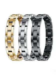 Luxury Magnetic Energy Stainless Steel Bracelet, Long-Lasting Color, Waterproof and Rust-Resistant, Helps Relieve Fatigue