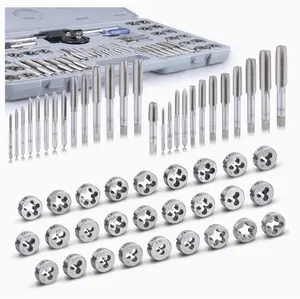 60-Pc Tap and Die Set - Include Inch Size #4 to 1/2” and Metric Size M3-M12