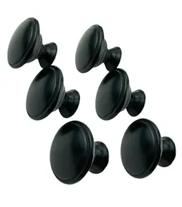 Oil Rubbed Black Traditional Mushroom Cabinet Hardware Knobs-6 Pack By Muskoka Lifestyle Products USA (MUS915)