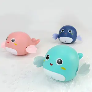 No Battery Needed Clockwork Dolphin Baby Water Swimming Toy, Fun Bath Time Accessory for Infants, Safe and Durable Plaything