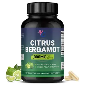 Citrus Bergamot health supplement, supports cardiovascular function and healthy cholesterol levels, 120 capsules.