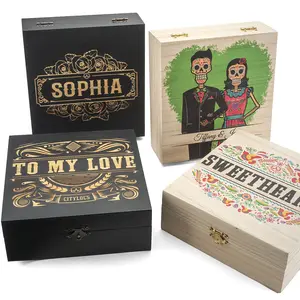 Custom Valentines Wooden Gift Box - Add your own text