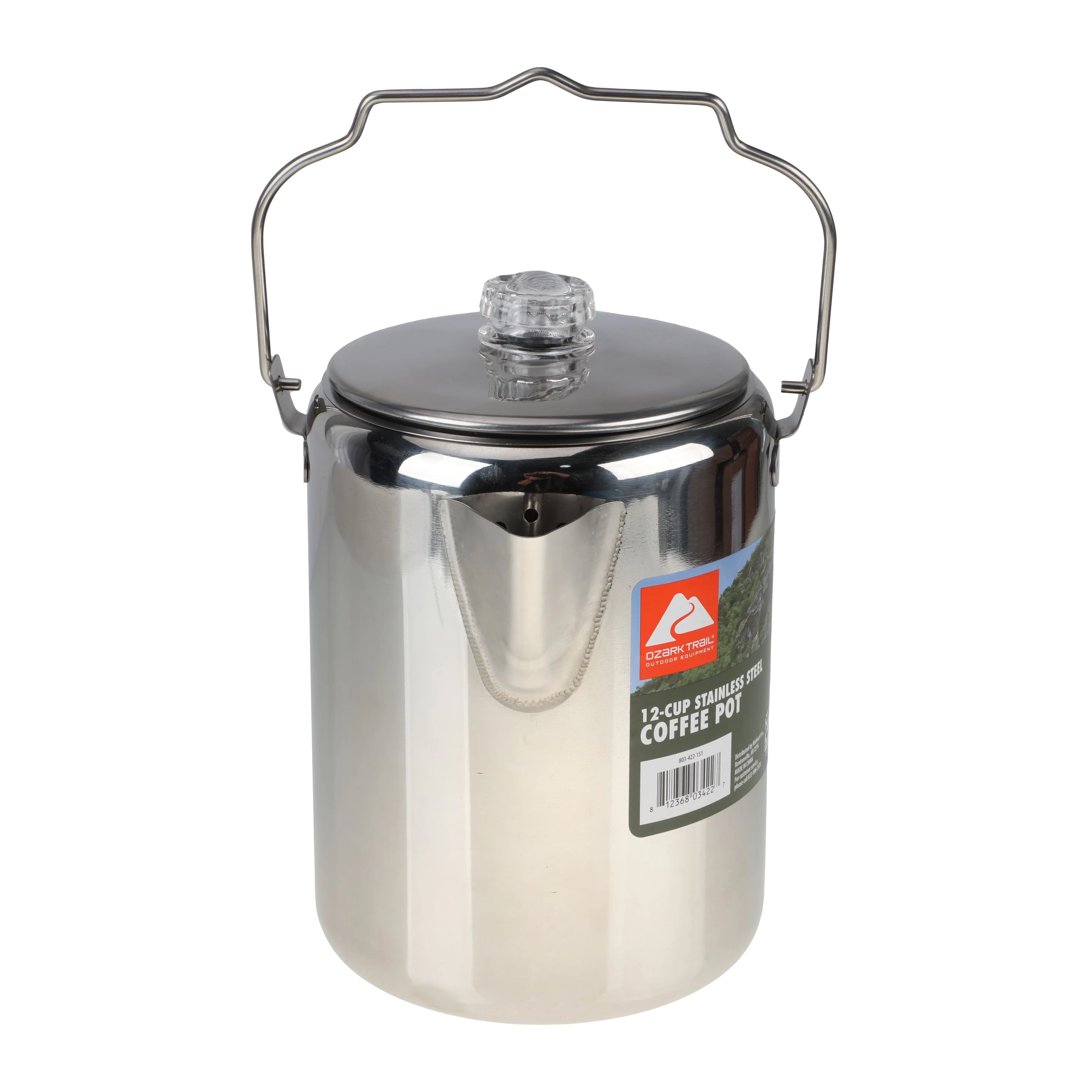 12-Cup Stainless Steel Camping Percolator