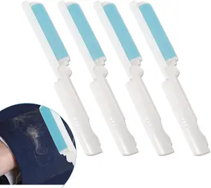 4 Pcs Foldable Reusable Lint Roller, Portable Sticky Lint Remover, Household Cleaning Tool for Clothes, Home Care Supplies, Household ItemsNo Hair Removal