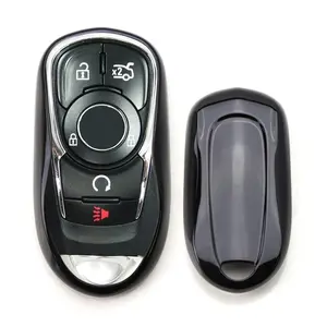 iJDMTOY Chrome Finish Black TPU Key Fob Protective Cover Case For Buick 2016-up Envision, 2017-up Lacrosse Encore, 2018-up Regal Enclave