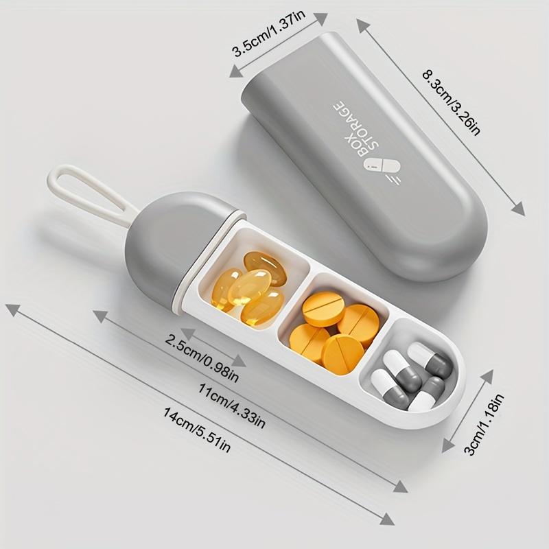 Portable 3-Compartment Pill Organizer - -Resistant Storage Box for Daily Medications, Made from -Grade Materials