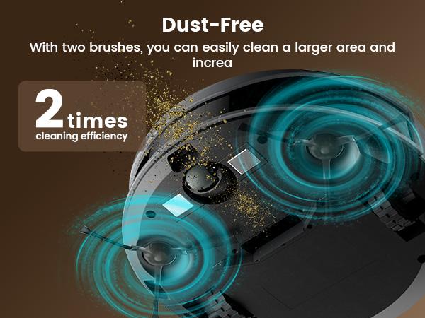 Lefant M210 Pro+ Robot Vacuum Cleaner, 3500Pa Strong Suction, Slim & Quiet, 200-Min Runtime, Self-Charging, WiFi/App/Alexa Control, 6 Cleaning Modes for Pet Hair, Hard Floors & Low Carpet, Black