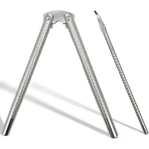 Heavy-Duty Nut Cracker Set, Nutcracker Tool, -Metal Zinc Nut and Seafood Cracking Tool for Lobster and Crab(2-Pck)