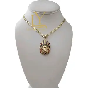 LaYaiBoutique #1865 14k gold plated necklace and pendant high quality ( INDIAN)