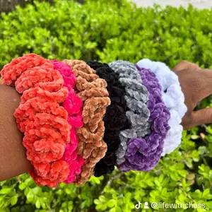 Crochet Scrunchies - Fashion Hair Accessory