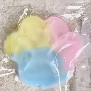 Three Color Rainbow Cat Paw Soft Pinch Cute Cat Paw Slow Rebound Pinch Stress Relief Birthday Gift