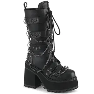 Demonia Assault-117 Black Vegan Leather Boot Women's