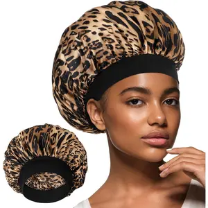 Silk Bonnet for Men, Satin Bonnet Elastic Band Silk Sleep Cap Soft Adjustable Hair Cap Hair Wrap for Women Sleeping