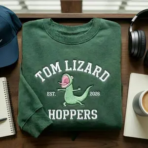 Embroidered Hoppers Movie 2026 Washed Shirt, Movie Hoppers 2026, Funny Animal Shirt, Lizard ,  Vacation Gift