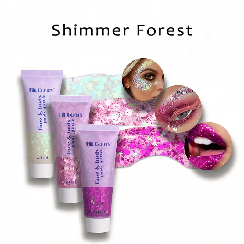 Face & Body Glitter Gel | Perfect for Concerts, Festivals, Raves, and Party Makeup, Multi-Purpose Sparkle Glitter Gel, Easy to Apply and Remove
