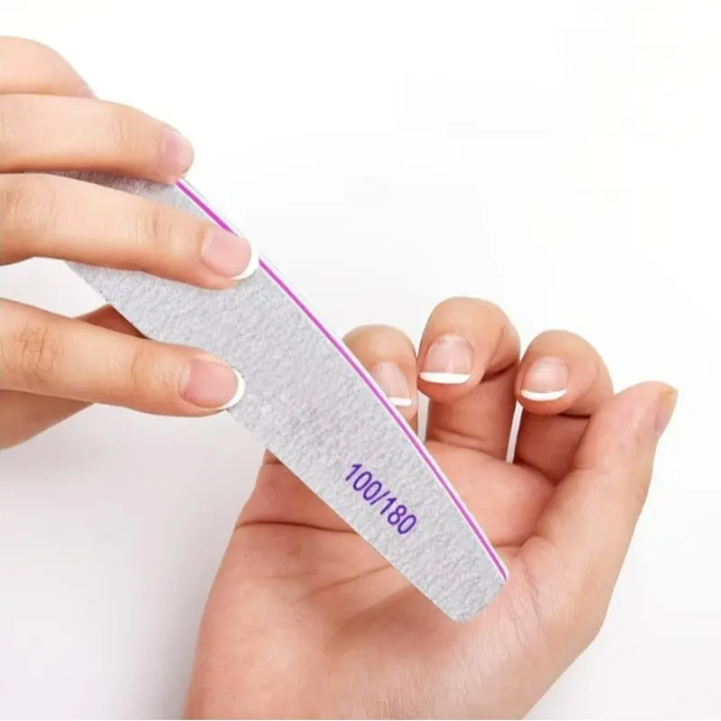 Professional Nail Files 100/180 Grit, Perfect for Cosmetic Manicure and Pedicure, Nail Care Tool Fingernail File, Nail Tools, Includes Acrylic Nails, Uncharged Power Mode, Made in China