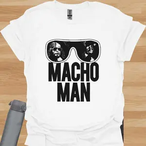 Macho Man Randy Savage T-Shirt Vintage Wrestling Tee Retro WWE Gift for Men Soft Gildan 64000 Cotton Unisex Sizes S-5XL