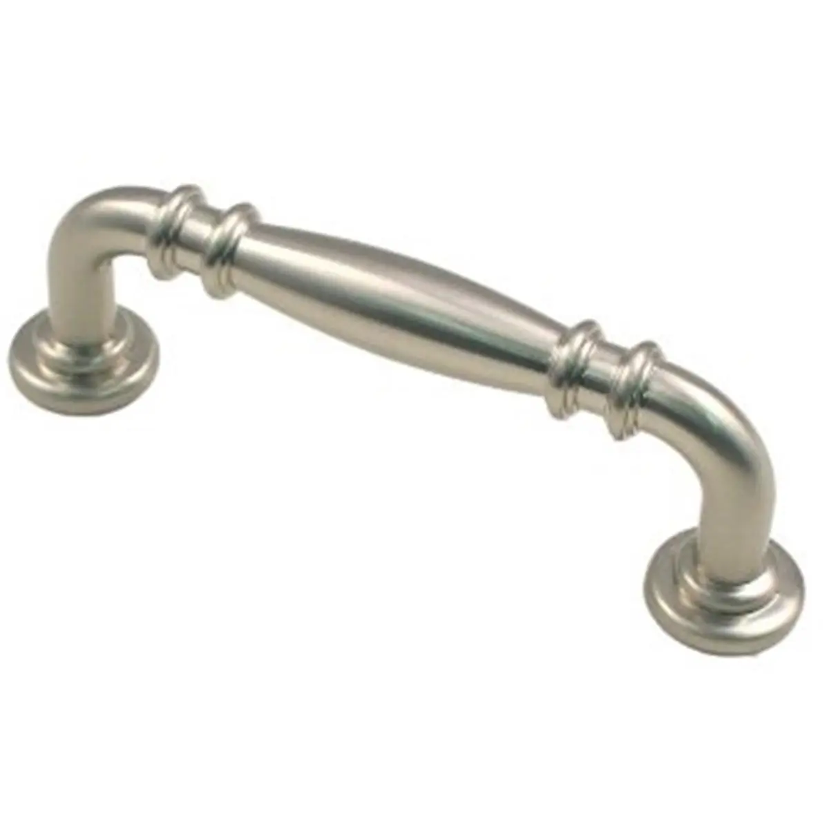 Rusticware Satin Nickel 4-In. Center Double Knuckle Pull - Traditional Look Metal Door Handle, 1/2 in W x 4 3/4 in L, Coordinates with Other Rusticware Cabinet Hardware, Completes Your Cabinets