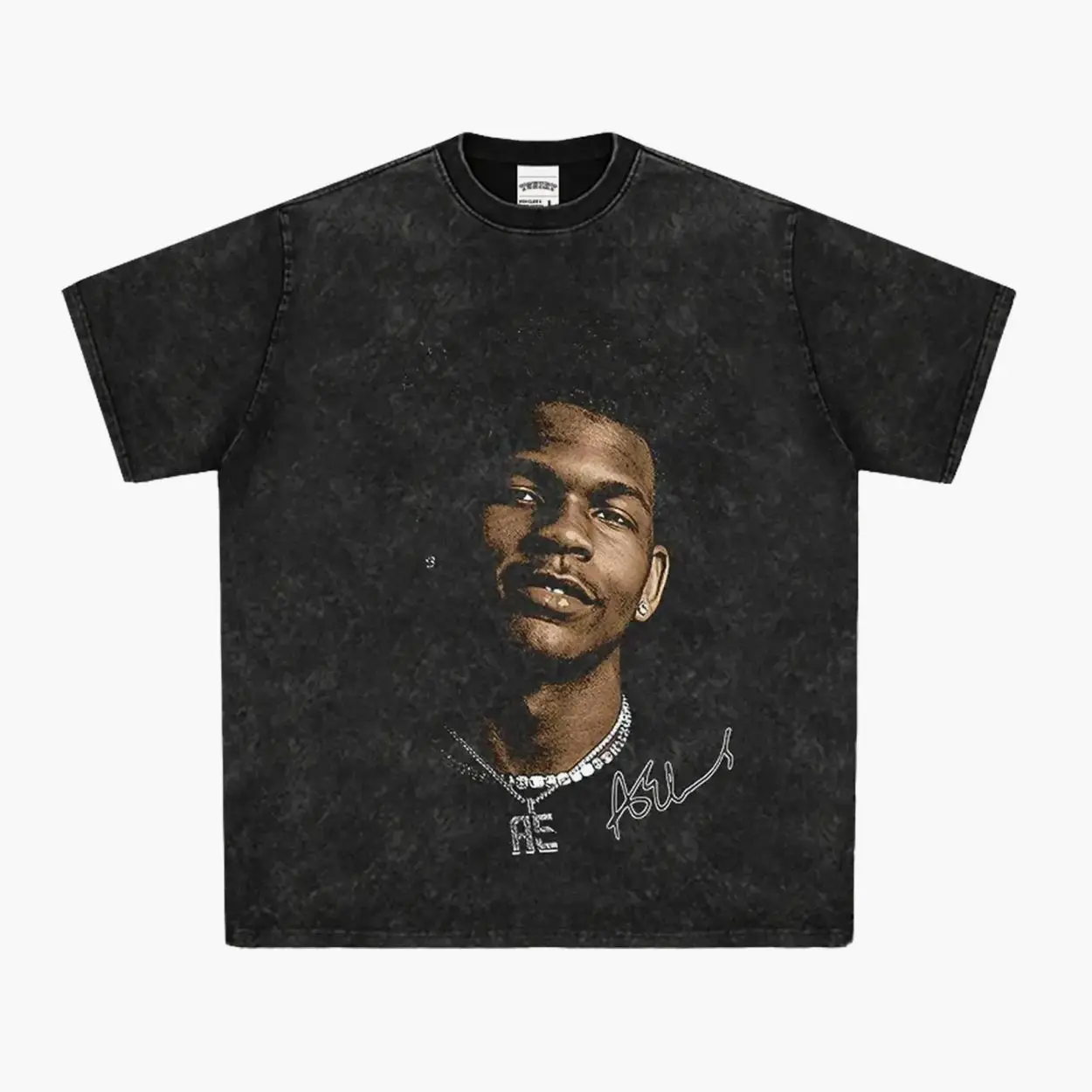 Ant man Y2K Basketball Player Graphic T-Shirt, Washed Black Streetwear, Premium Cotton Casual Sportswear