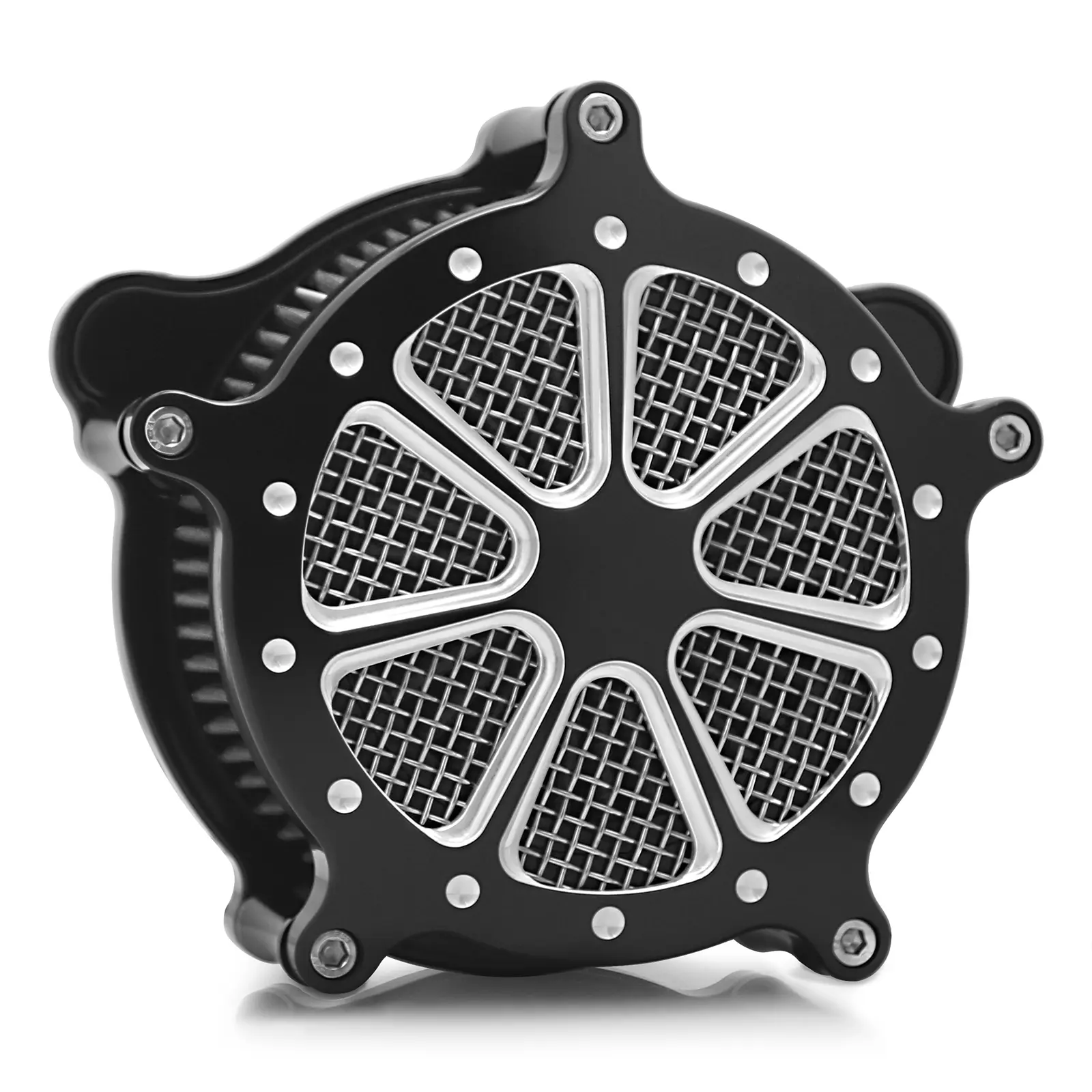 CNC Edge Cut Air Cleaners Air Filter for Harley Touring M8 Engine 2017-2023 Street Glide Road King Road Glide 2018-2023 Softail Billet Aluminum High Flow Performance Upgrade
