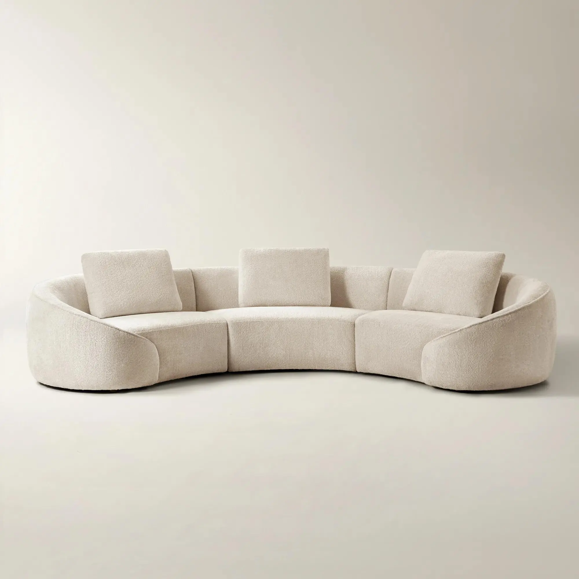 Z Gallerie Irene 3-Piece Utopia Sand Chenille Sectional Sofa - Modern Living Room Furniture