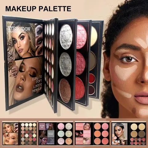 Advanced Fashion All-In-One Makeup Palette 24+ Colors Eyeshadow Highlighter Blush Contour Combo Professional Pigmented Formulas for Versatile Fashion Forward Glowing Looks Perfect for TikTok Style Creative Glam Makeup Cosmetic Eye Shadow - 48Color