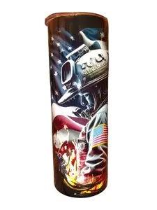 American Firefighter - 20oz oz 20 oz. 20oz. - Skinny Straight Sublimation Tumbler - Amy's Tumbler Junkies - Your Favorite Tumbler Shop!