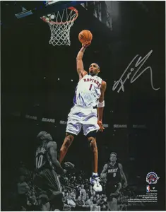 Tracy McGrady Toronto Raptors Autographed 11" x 14" Spotlight Dunk vs. Miami Heat Photograph - Fanatics Authentic Certified