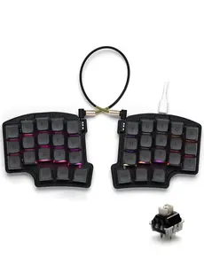 YIVU wired split mechanical keyboard 40% layout 3*5 orthogonal layout PBT keycaps ergonomic Support QMK/VIAL key remapping Hot-swappable RGB gaming keyboard Pre-lubricated linear switches Smooth feel