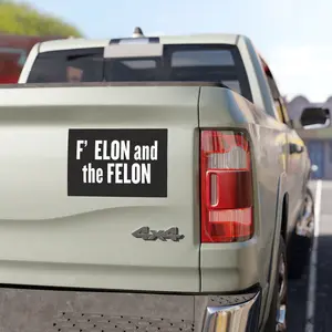 Bold Car Magnet: F ELON and the FELON - Perfect for Political Statements