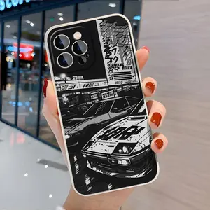 Racing Car Pattern Case for iPhone 16 15 14 Pro Max 13 12 11 XR XS Plus Shockproof Drop Protection Rugged Durable Silicone Cover Gifts for Men Boyfriend