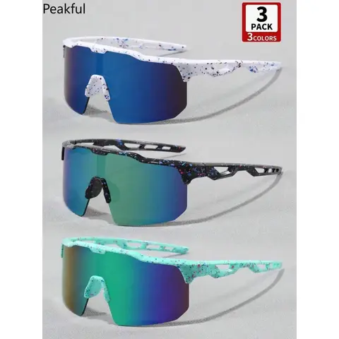 3-Piece Kids Sports Sunglasses Set | UV400 Protection for Cycling, Tennis & Baseball | Unisex Eyewear for Outdoor Activities | Fashionable & Durable Holiday Gift for Kids