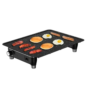 Nonstick Electric Griddle with Adjustable Temperature Control, Large Flat Top Pancake Grill for Eggs, Bacon and Breakfast